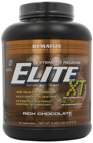 Dymatize Nutrition Elite 12-Hour Protein Powder, Rich Chocolate, 4.433 Pound