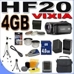 Canon VIXIA HF20 HD 32GB Dual Flash Memory Camcorder w/15x Optical Zoom BigVALUEInc Accessory Saver 4GB BP819 Battery/Charger Filter/Lens Bundle $729.95