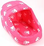 Pet Supplies : New Small Dog PINK Paw Print Pet Bed CAT or DOG House