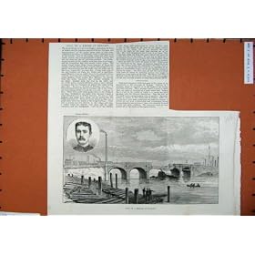 1886 COLLAPSE BRIDGE BELFAST IRELAND CONSTABLE MCNULTY