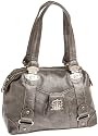 KATHY Van Zeeland Shine Time Hinge Satchel,Charcoal,one size