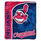 MLB Cleveland Indians 50-Inch-by-60-Inch Micro Plush Raschel Throw "Jersey" Design