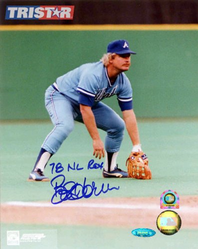 Bob Horner Atlanta Braves Autographed 8x10 Photograph with 78 NL ROY Inscription