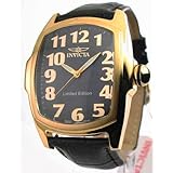 Mens Invicta Leather Lupah Dragon Limited MOP Date Watch 6406