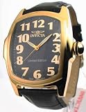 Mens Invicta Leather Lupah Dragon Limited MOP Date Watch 6406