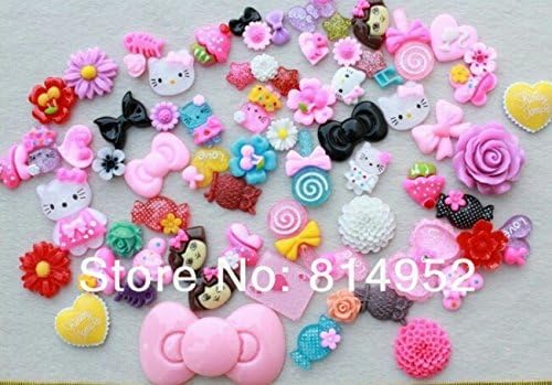 NW 100pcs -Sweet Kawaii Flat back Resin Dessert Cabochon Mix size from 12mm-45mm Jewelry / Mobile phone DIY Accessory