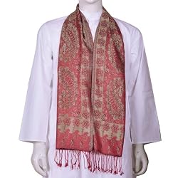 Mens Silk Scarf Handmade In India 12 x 60 inches