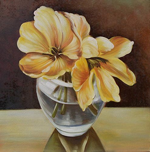 Knife Painting Collect Unframed Painting on Canvas Palette Knife Flower 12x12 in/30x30cm