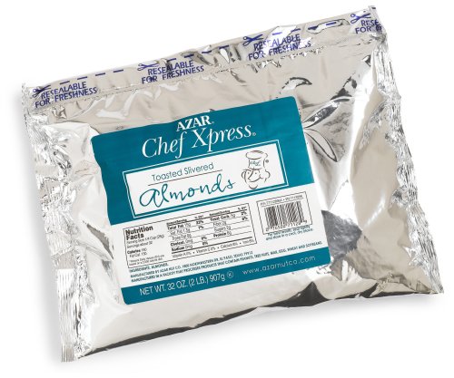 Azar Nut Company Almonds Blanched, Slivered, Toasted, Unsalted, 32-Ounce Resealable Bag by Almonds