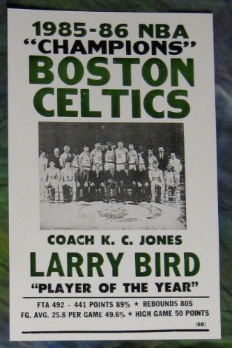 BOSTON CELTICS 1985 14" x 22" Vintage Style Poster