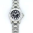ANTON RUSANO Women's Silver-Tone Quartz Watch with Black Dial. Model AR-2015W