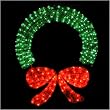 48" Lighted Crystal 3-D Outdoor Christmas Wreath Decoration