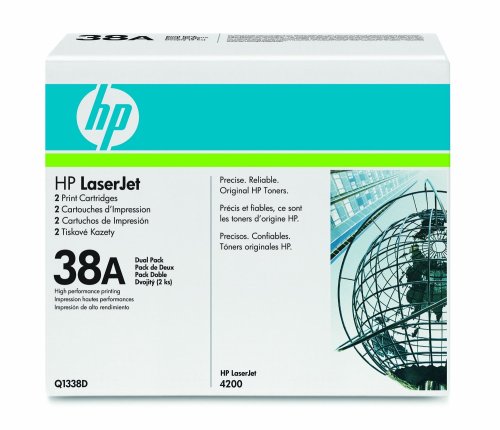 Original HP LaserJet 38A Black Print Cartridge in Retail Packaging - Dual Pack