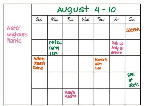 Dry Erase Calendar Whiteboard - Monthly Planner Wall Decal by Custom Homestead