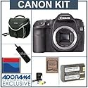 Canon EOS-40D Digital SLR Camera - Refurbished with 8GB CF Memory Card, Spare BP-511 Lithium-Ion Battery, Slinger Camera Bag, Mack 2 Year Warranty. Digital Remote Release, Professional Lens Cleaning Kit