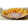 Clay Art Tuscan Sunflower Shaped Platter