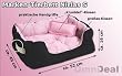12511 Tierbett Pink ca. 52x40x16cm mit Innenkissen + Schmusekissen + Pipi-Schutz-Unterlage
