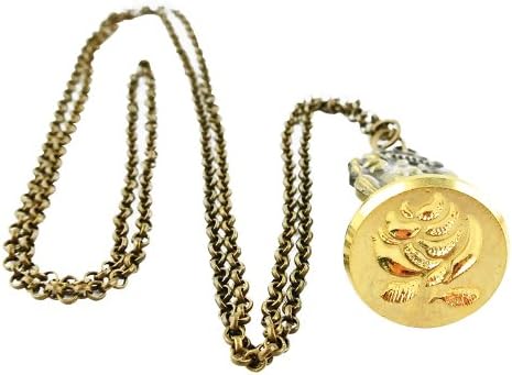 UNIQOOO Vintage French Rose Pendant Wearable Jewelry Necklace Sealing Wax Stamp