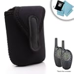Dura-Neoprene Protective Two-Way Radio Carrying Case with Belt Clip for Cobra CXT90 , CXR825 , PR 255-2 and More