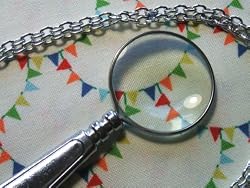 Victorian Elegant Magnifying Glass Necklace Chatelaine Sewing