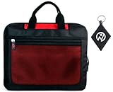 Acer Aspire One AOD257 D257-1648 10.1 Inch Netbook Laptop Nylon Sleeve Case with External Pockets for extra capacity, Color Black / Orange + NuVur ™ Keychain (ND10SER1) GREAT CHRISTMAS GIFT !