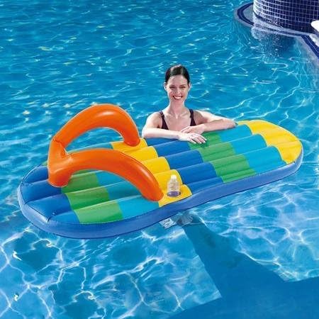 Blue Wave Beach Striped Flip Flop 71" Inflatable Pool Float