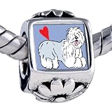 Pugster Pandora Style Bead Old English Sheepdog Animal Beads Fits Pandora Bracelet