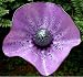 Blown Glass Garden Flower - Purple