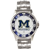 Michigan Wolverines Competitor Watch with a Metal Band