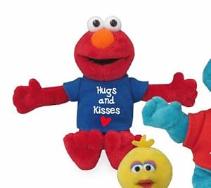Gund Sesame Street: Hugs & Kisses Beanbag: ELMO Plush Soft Toy 18cm approx 320071