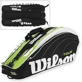 Wilson Black/Lime Tour Super 6 Pack Bag