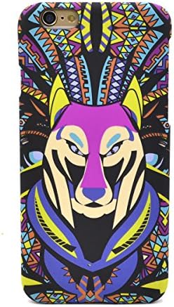 iphone 6 Plus Case ，Totem Tribal Pattern Printing Matte Plain Forest Series Glowing Luminous Glow in the Dark Noctilucence Night-luminous Products for Iphone 6 Plus/5.5" Case (dog-5.5)