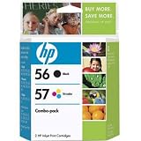 56/57 Combo Pack Ink Cartridges - Black And Color For Deskjet, Officejet, Photosmart And PSC-Q40071
