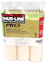 Shur-Line 7710 Professional 1/2-Inch Nap Lamfab Roller Covers, 3-Pack