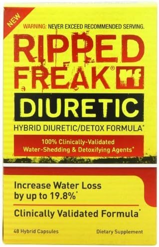 Pharma Freak Ripped Freak Diuretic Detox and Water Loss Capsules - Tub of 48 by Pharma Freak Technologies