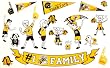 Hamilton Tiger-Cats Family Window Decals