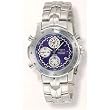 YEMA by Seiko of France Men's RALLYGRAF Silver-tone Chronograph Watch with Blue Dial. Model:YM0311