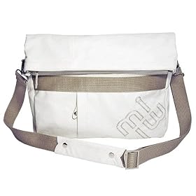 Active Style Cross Body Laptop Compartment Messenger Bag (White) to Protect the Samsung N130-13B 10.1-Inch Slate Blue Netbook