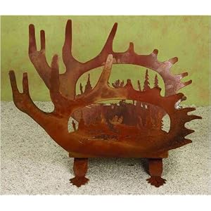22L Moose Antler Log Holder