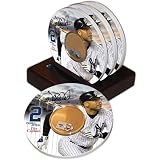 MLB New York Yankees Steiner Sports Derek Jeter " The Captain" Coasters w/ Game Used Dirt (Set of 4)