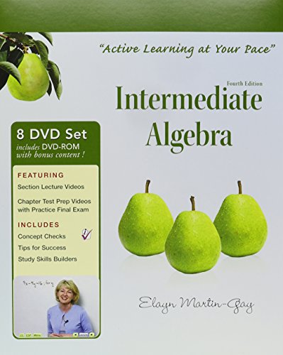 Interactive DVD Lecture Series for Intermediate Algebra, by Elayn El Martin-Gay