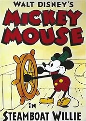 Mickey Mouse - Disney Movie Poster (Steamboat Willie) (Size: 27'' x 39'')