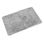 Relaxdays 2-teiliges Badematten Set mit Badteppich und WC Vorleger aus Mikrofaser 50 x 80 cm + 50 x 40 cm Farbe: Grau