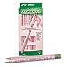 Ticonderoga Breast Cancer Awareness Pencils,  No.2 Soft, Six 12-Count Hang Tab Boxes, Total 72 Pencils, (Wood-Cased, Black Writing) in Pink Designs (13960)