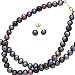 14K Yellow Gold Black Fresh Water Pearl Jewelry Set