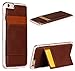 iPhone 6S Plus Case, Aceabove [Kickstand][Dark Brown] Slim Leather Wallet Cover Case with Stand Feature and Credit Card Wallet case for Apple iPhone 6 Plus (2014) / iPhone 6S Plus (2015)