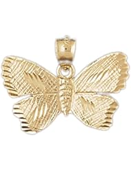 Dazzlers Solid 14k Gold Butterfly Charm Pendant Available in three colors from jewelsberry (weights: 2.4 grams only)