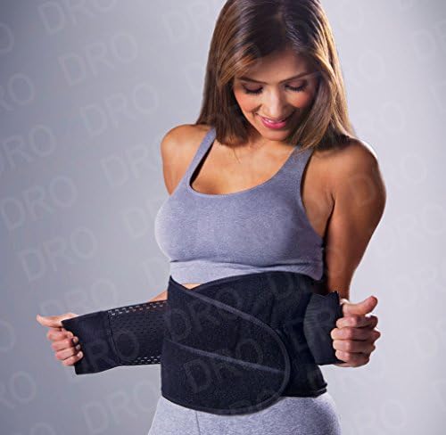 Faja Workout Trimmer Slimming Belt Back Pain Lumbar Support (BLACK X-LARGE)