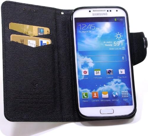 Herb PU Leather Magnetic Lock Diary Wallet Case For Samsung Galaxy Galaxy S4 I9500 I9505 (Black)