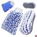 2-Piece Chenille Car Wash Set - Hand Mitt and Sponge with Mesh Reverse